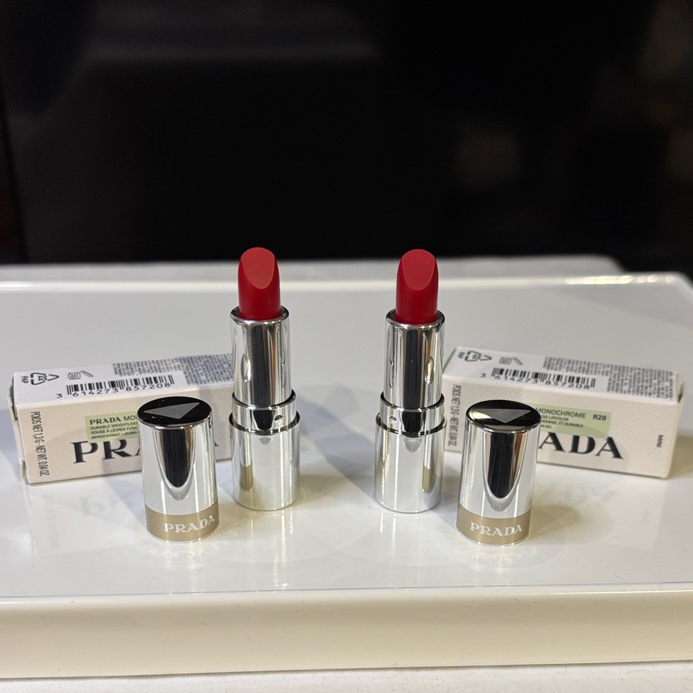 Prada Mini Monochrome lipsticks R28 FUOCO